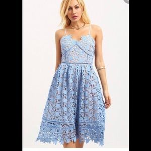 Blue laced dress